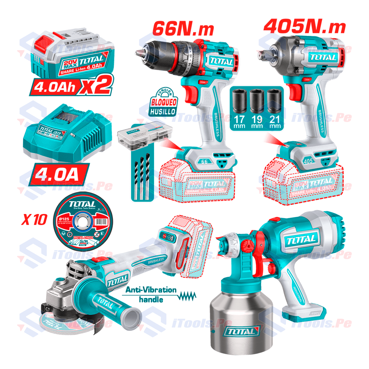 COMBO MULTITOOL TOTAL TCKLI20358-CMB1