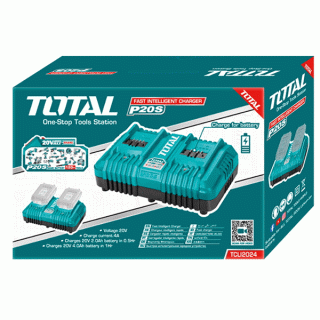 CARGADOR INTELIGENTE RÁPIDO DOBLE 2 BATERIAS 20V TOTAL - TCLI20241