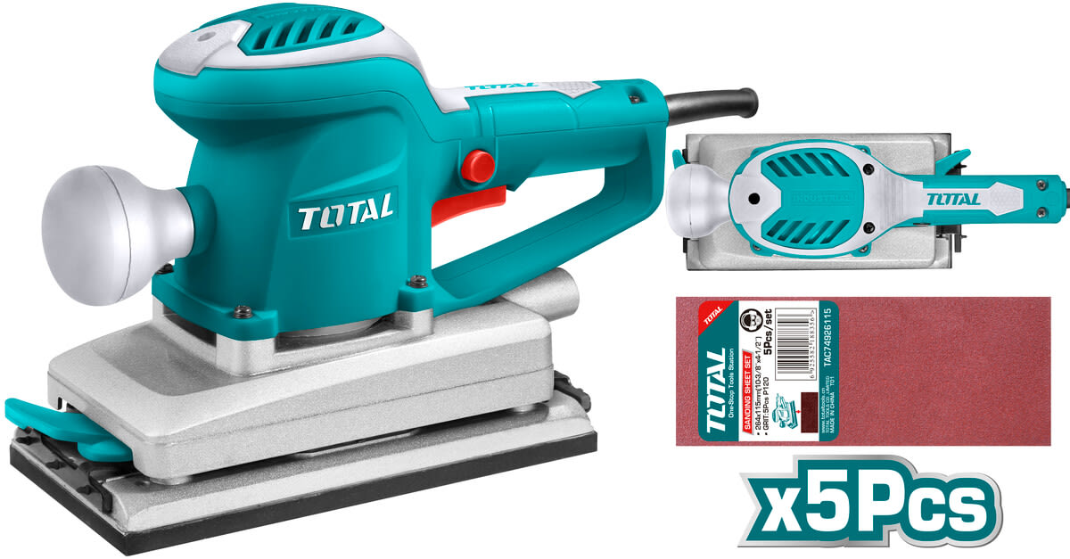 LIJADORA ORBITAL RECTANGULAR 110 X 220MM 350W TOTAL TOOLS TF13022063