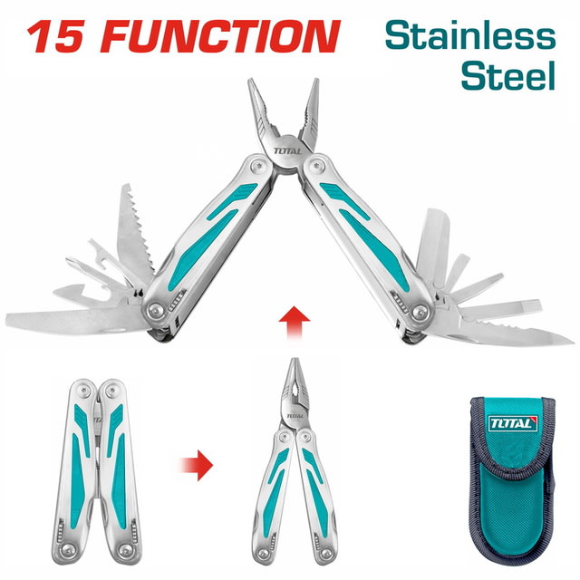 ALICATE MULTIUSO 15 FUNCIONES TOTAL TOOLS TFMFT011513