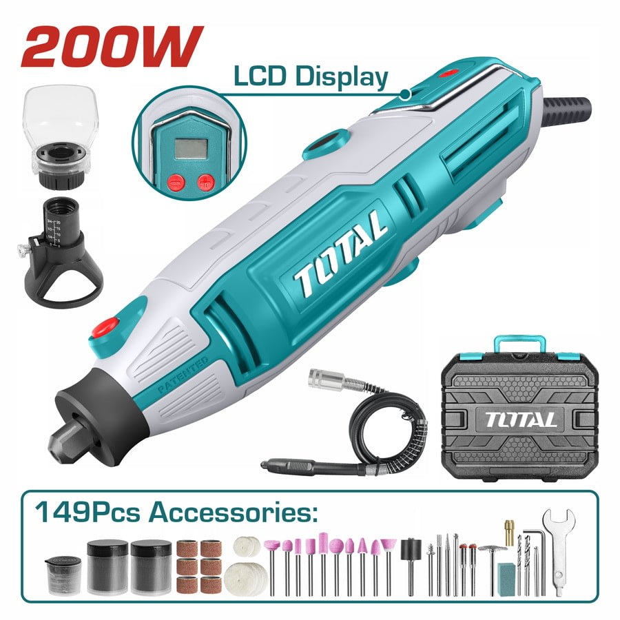 RECTIFICADORA 220V 200W 40000RPM 3.2/2.3MM TOTAL / TG20062