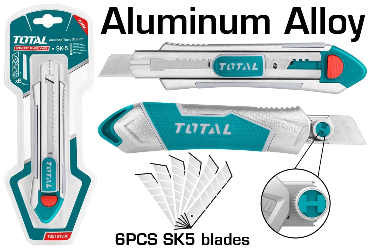 CUCHILLA CARTONERO INDUSTRIAL 18X100MM TOTAL TG51218062