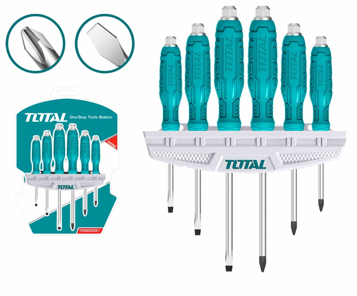 SET DE DESTORNILLADORES DE GOLPE 6 PIEZAS TOTAL THGSS350611