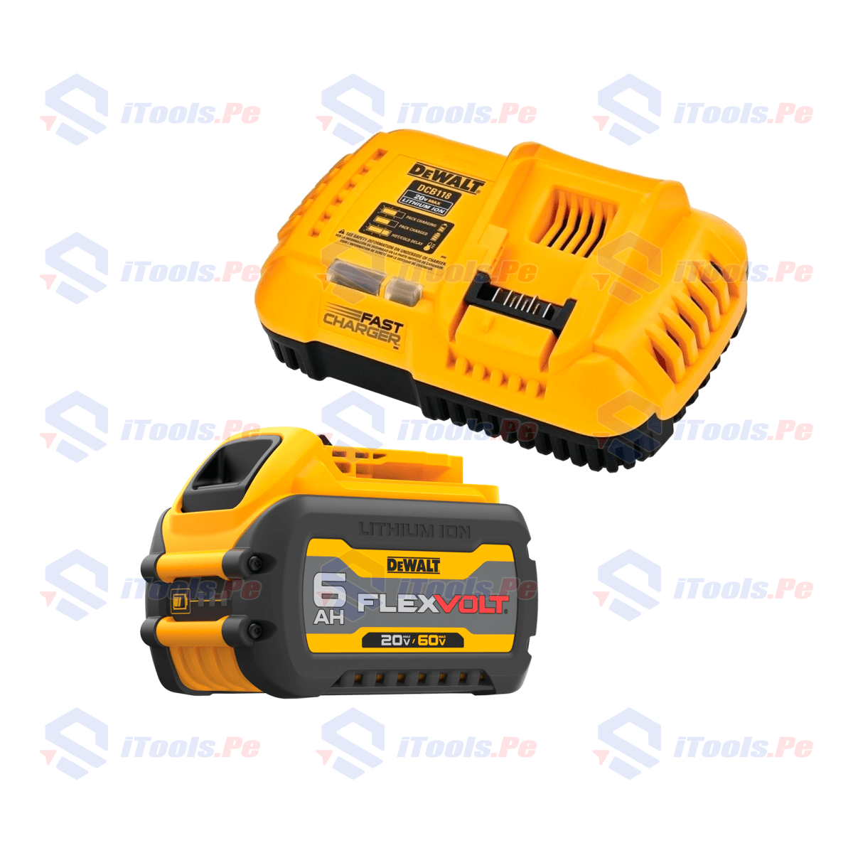 PACK Batería 20v/60v max flexvolt + Cargador rápido 20v/60v max flexvolt dewalt1