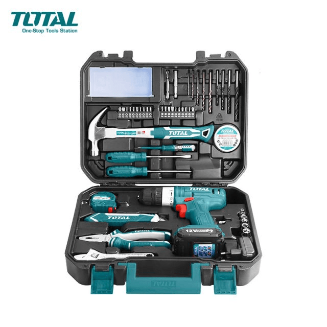 TALADRO INALAMBRICO 12V + KIT ACCESORIOS 127 PCS TOTAL1
