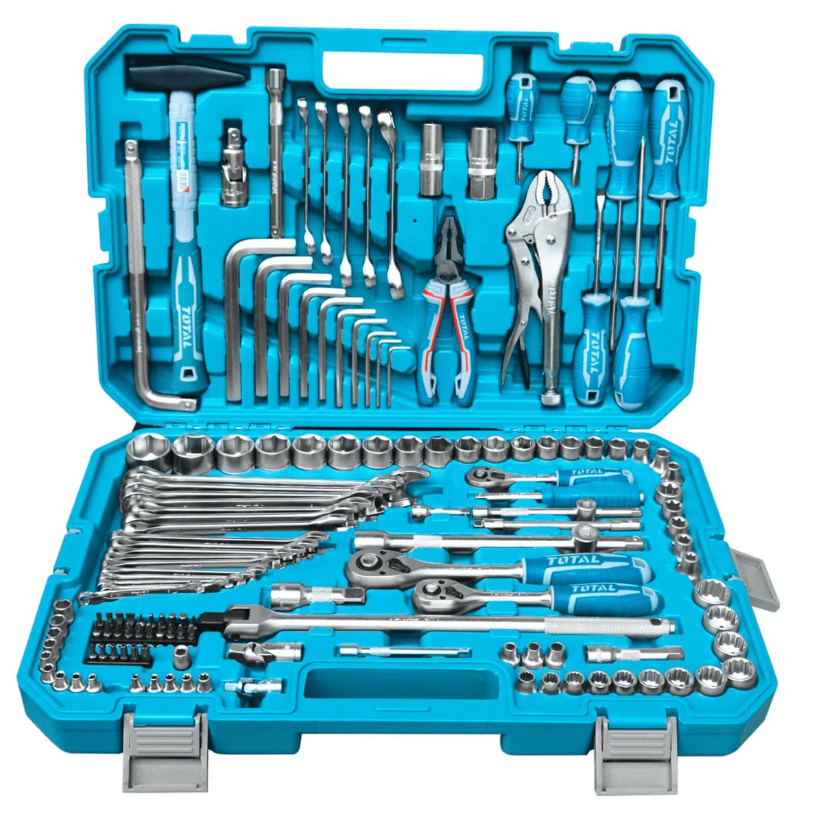 SET DE HERRAMIENTAS MANUALES, DADOS Y RATCHET 142PZAS -THKTHP214261