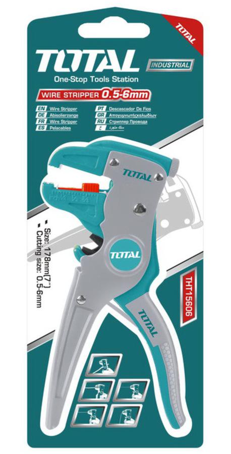 ALICATE PELACABLE Y CORTADOR 0.5-6MM AUTOMATICO THT156062