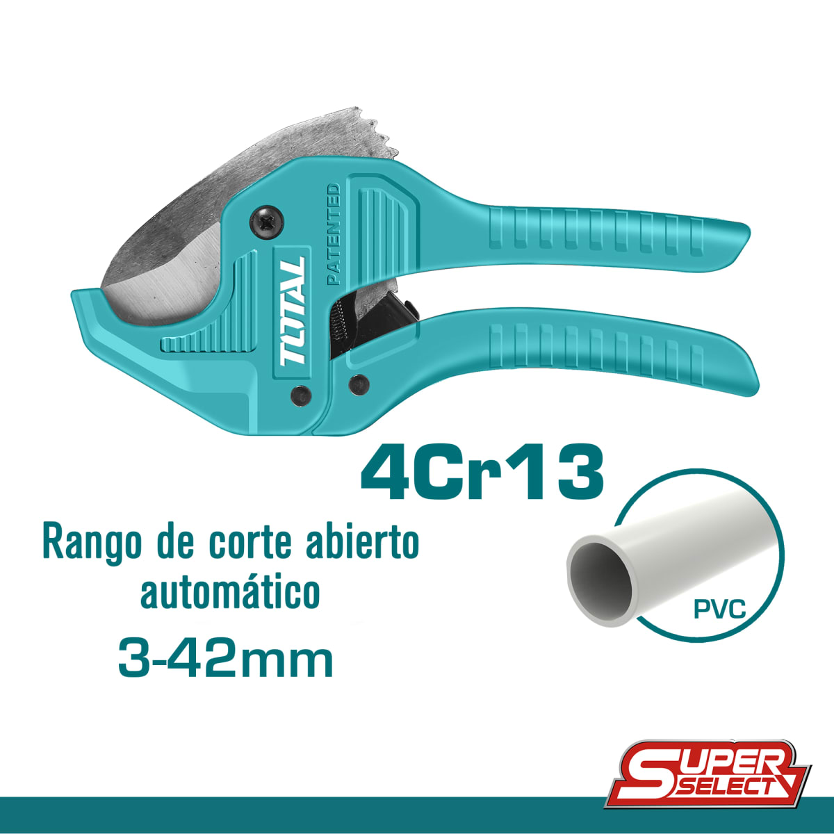 CORTADOR DE TUBOS DE PVC 193MM TOTAL THT5342162
