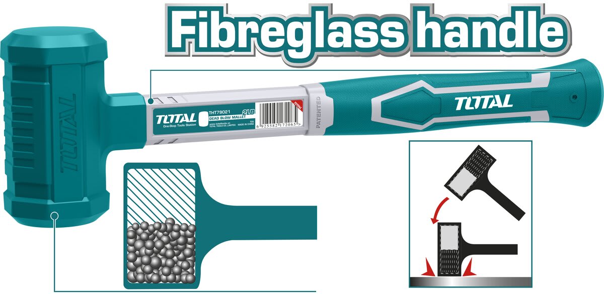 MARTILLO DE GOMA ANTI REBOTE 2LBS TOTAL2
