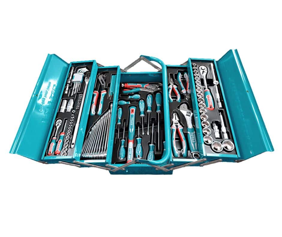 SET DE HERRAMIENTAS MANUALES 108 PCS ESTUCHE METALICO TOTAL - THTCS1210814