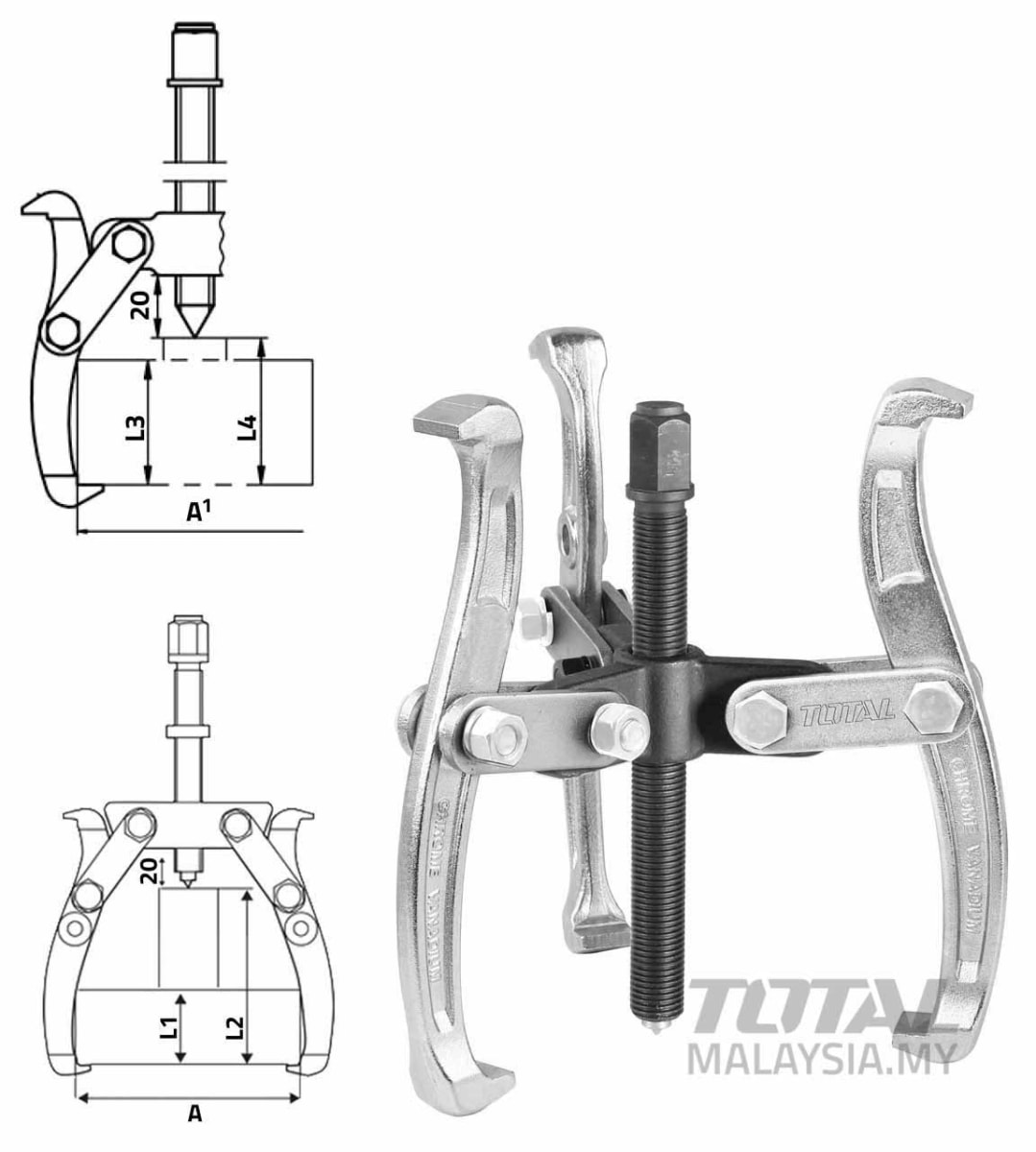 EXTRACTOR DE RODAJES 4000KG THTGP346 3