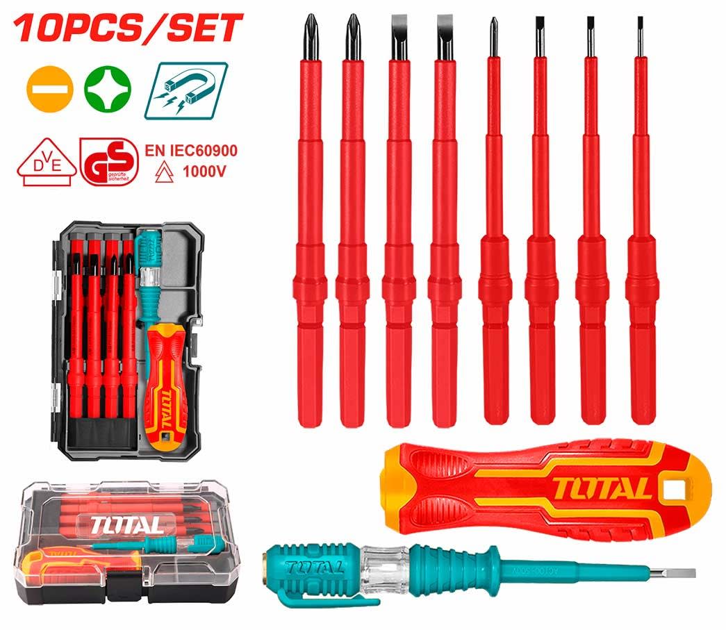 Juego de destornilladores aislados intercambiables dielectricos 10pcs /THTIS51061