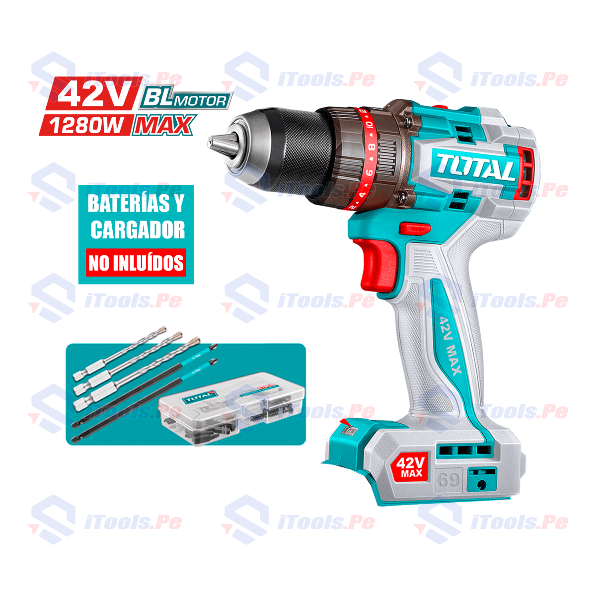 Taladro percutor/atornillador BARETOOLS 42v 69nm total - ft1