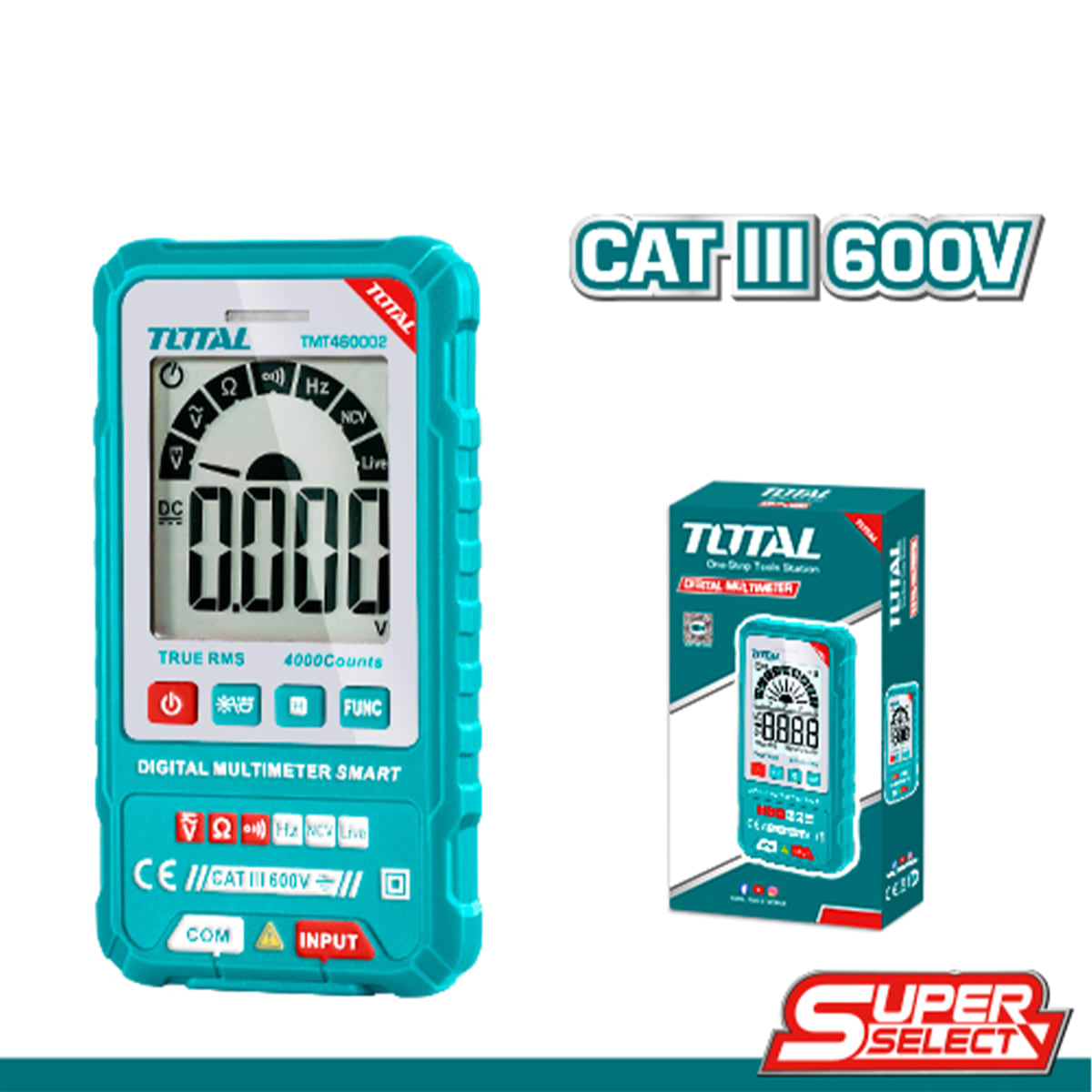 MULTIMETRO DIGITAL 600V TOTAL TMT4600021