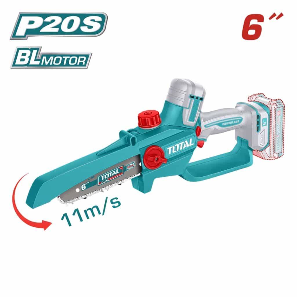 COMBO 2 EN 1 SIERRA CADENA 6'' + TIJERA PODAR 20V 2X2.0AH + MALETIN - TOSLI2507951