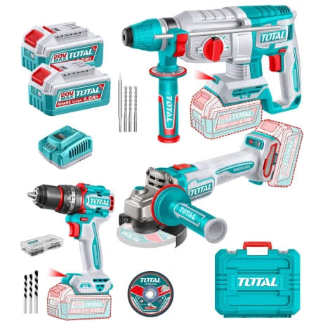 COMBO 3 EN 1: ROTOMARTILLO 26MM+ AMOLADORA 1200W + TALADRO 66NM 2X4 / TCKLI2025981