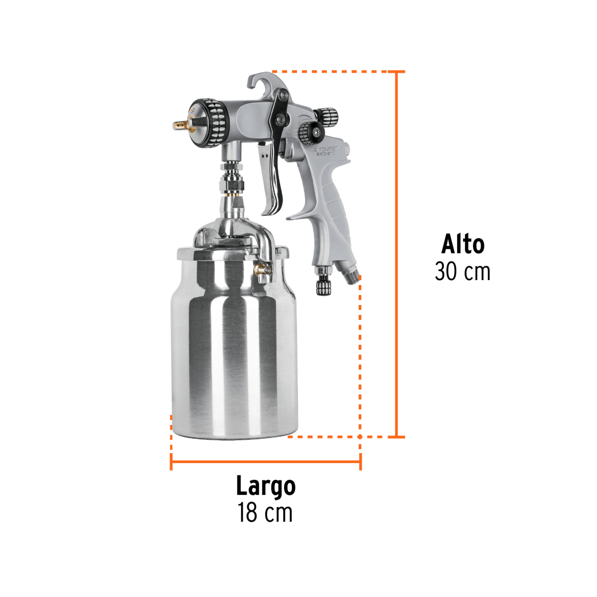 PISTOLA PARA PINTAR DE SUCCION HVLP AUTOMOTRIZ 1.4MM TRUPER EXPERT 140302