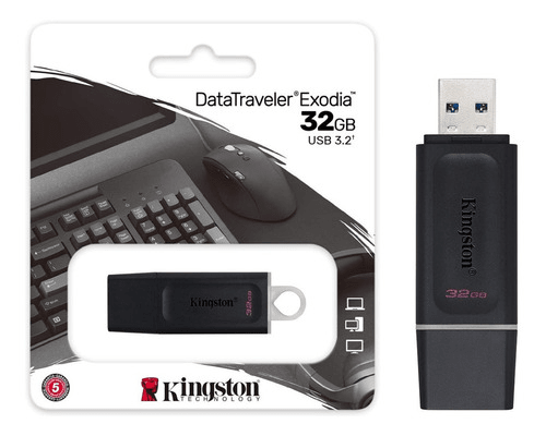MEMORIA USB KINGSTON DATATRAVELER EXODIA 32GB  (DTX/32GB) USB 3.22