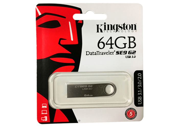 MEMORIA USB KINGSTON DATATRAVELER SE9 G2 DTSE9G2 64GB 3.0 PLATEADO2