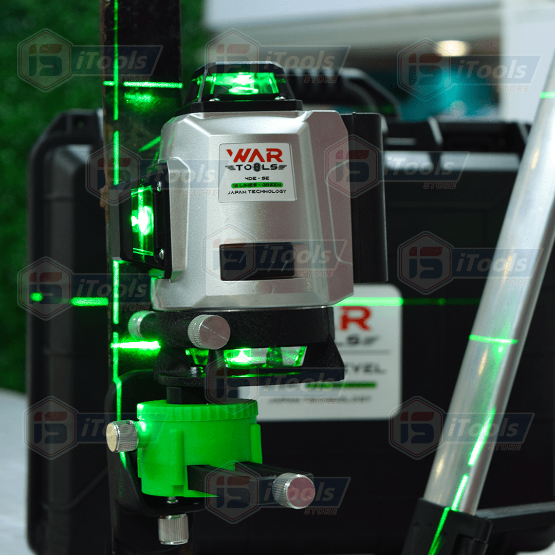 NIVEL LASER DE 16 LINEAS VERDES 4DE+TRIPODE 1.5 MT WAR TOOLS4