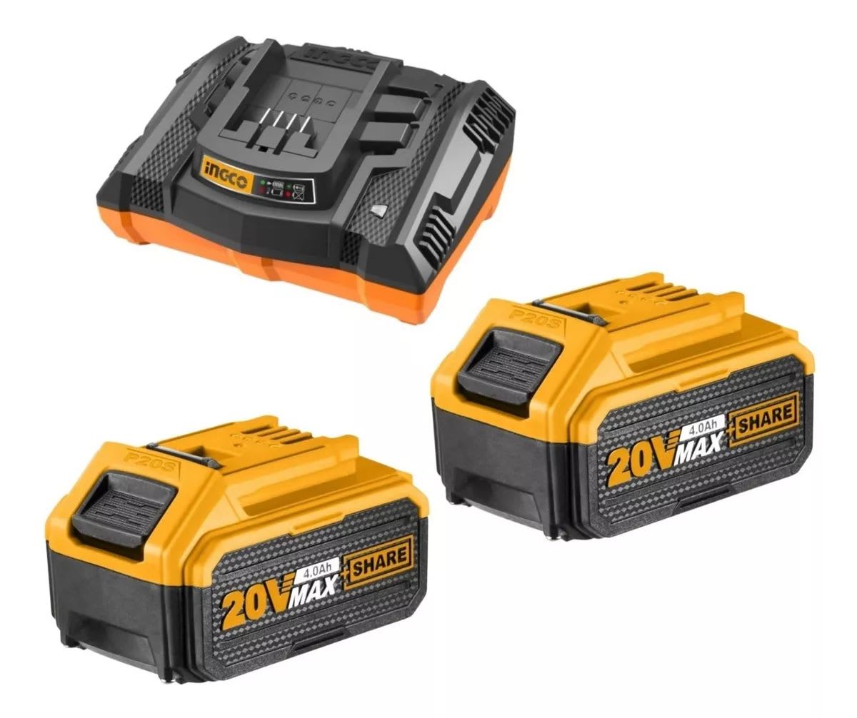 CARGADOR P20S 20V 4 AH + 2 BATERIAS 4 AH LITIO 20 V1