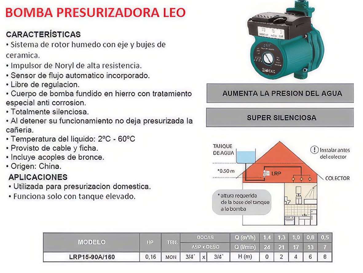 PRESURIZADORA AUTOMATICA 3//4 120W LEO4