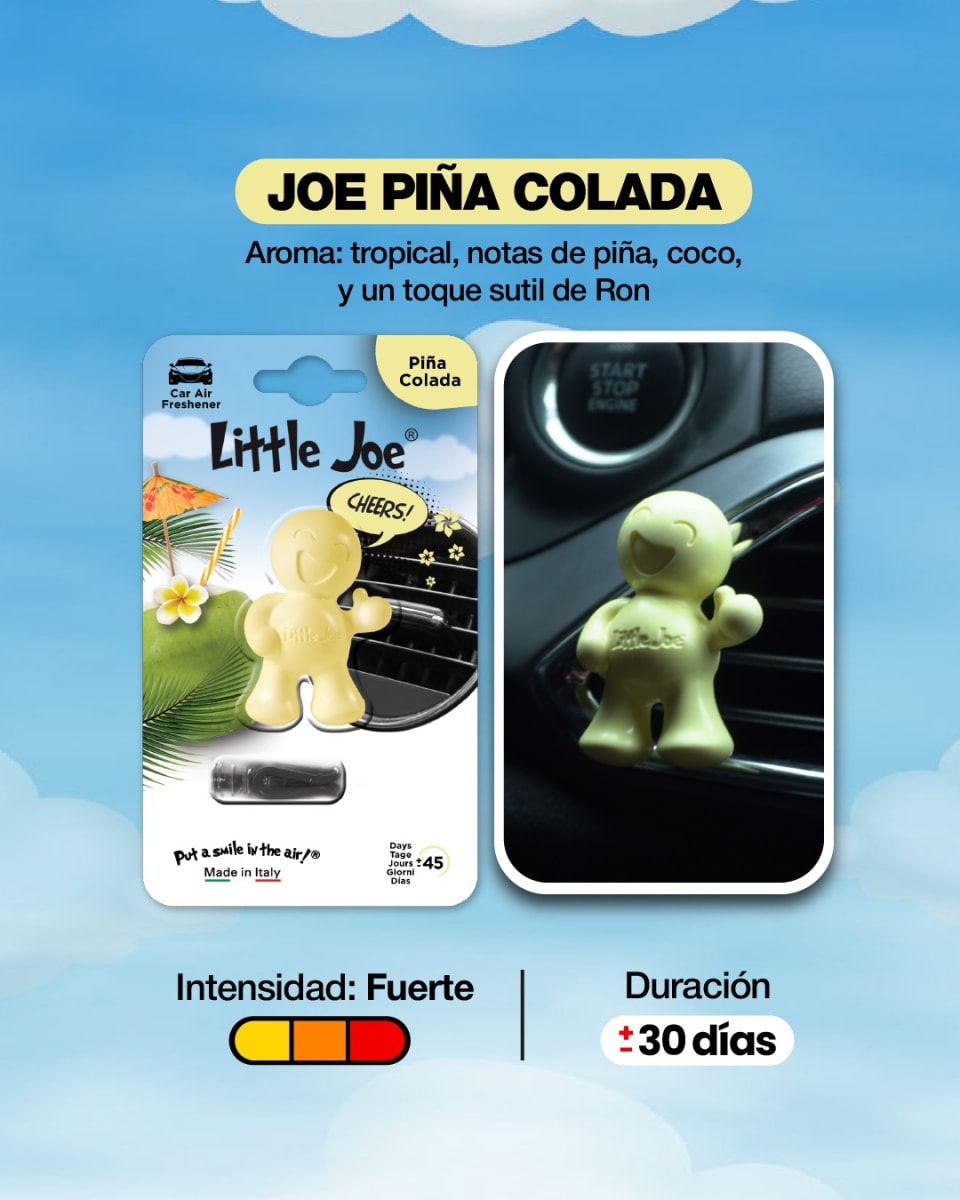 AROMATIZANTE PARA AUTO PIÑA COLADA LITTLE JOE TU / LJ0101