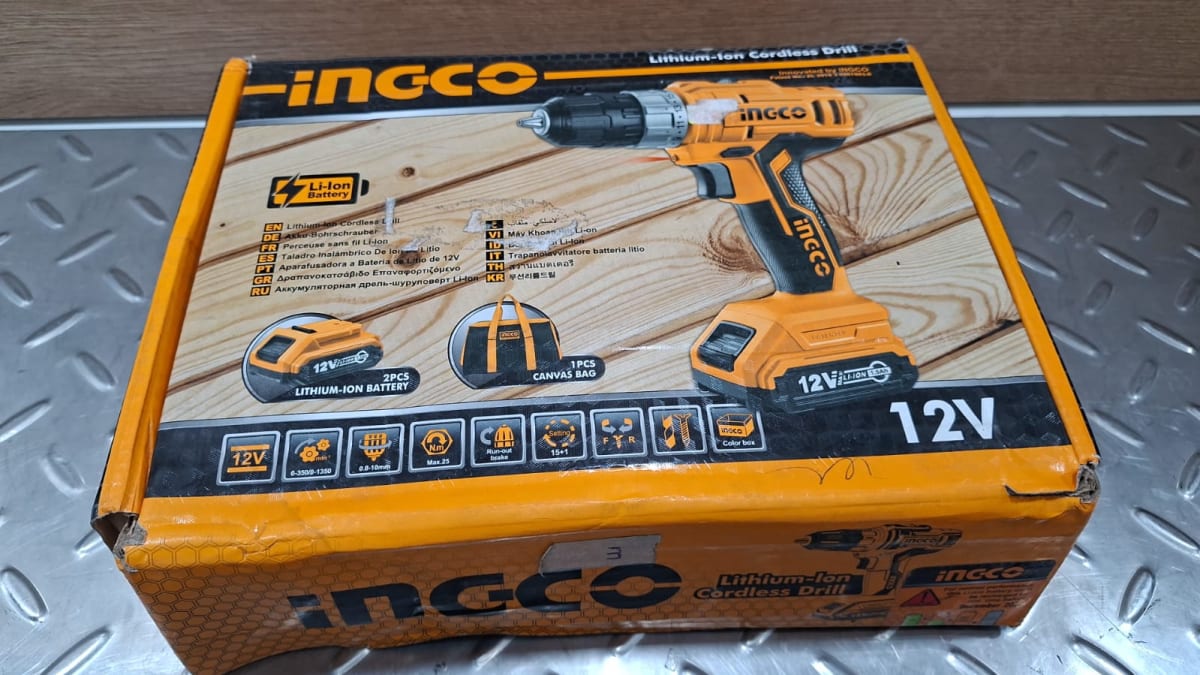Taladro Atornillador Inalámbrico Ingco de 12V con 1 Batería de 1.5ah2