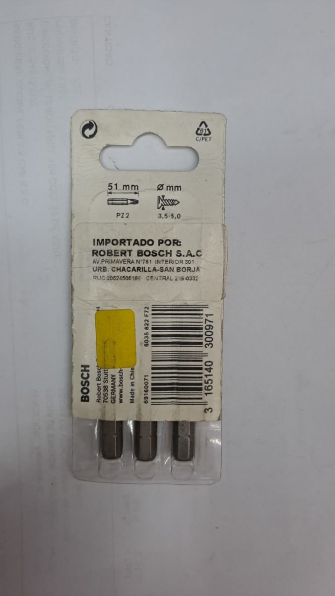 Puntas pz2 50mm x3 und bosch liquidacion2