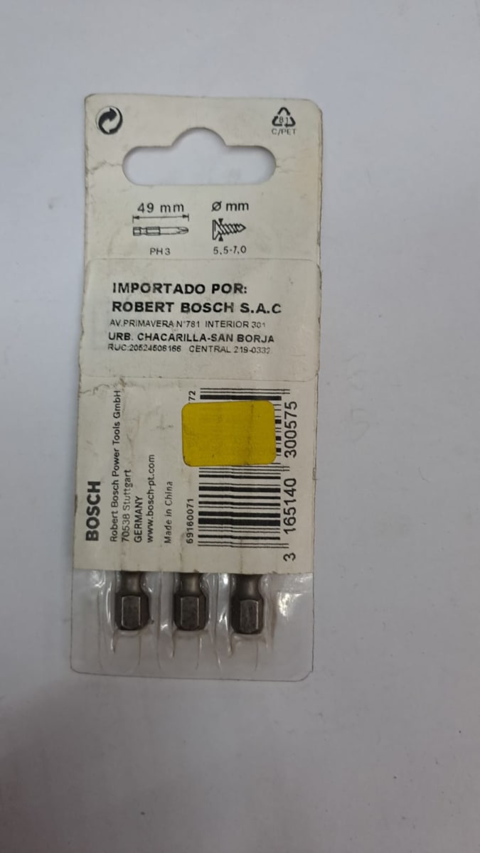 Punta phillips #3x50mm 3und bosch liquidacion2