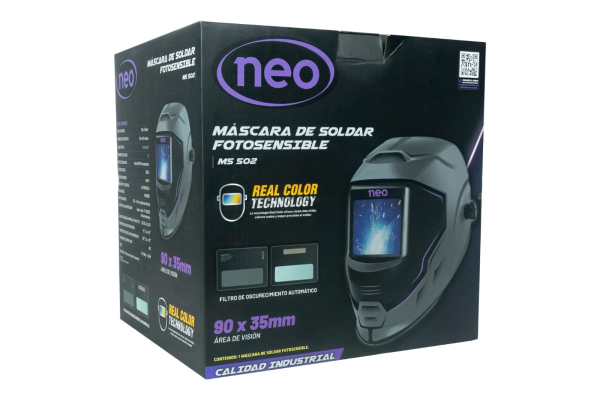 MASCARA DE SOLDAR CON OSCURECIMIENTO INMEDIATO 2 SENSORES NEO / MS-5022
