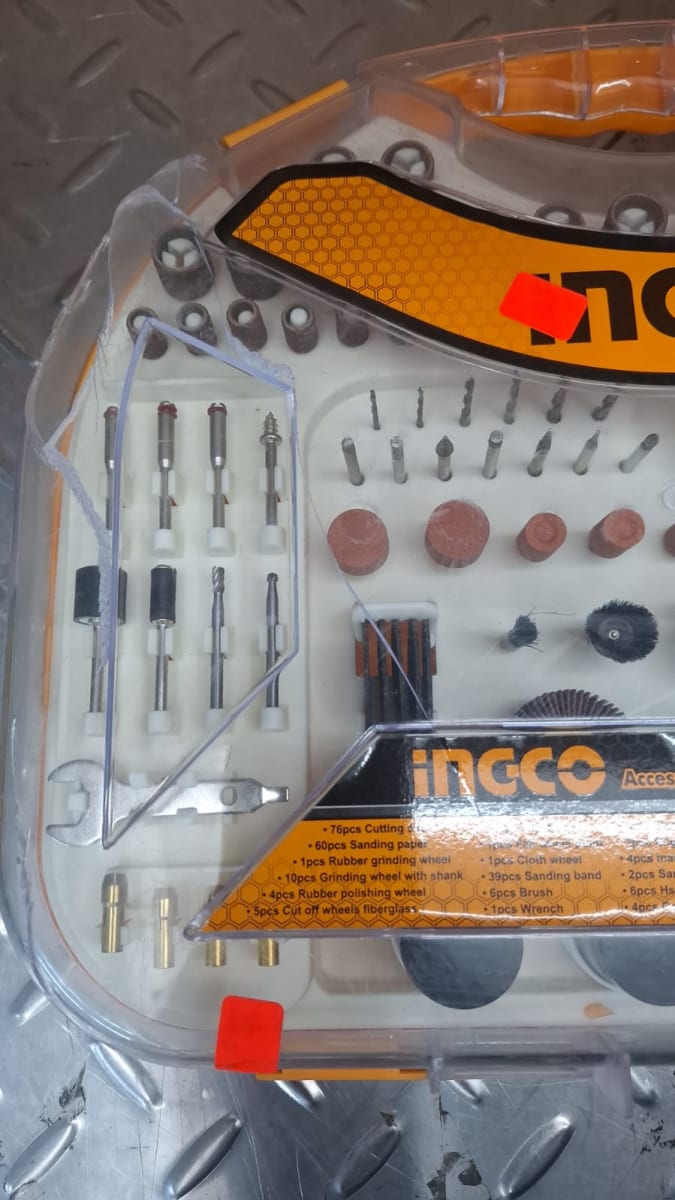 Kit 250 accesorios para mini rectificadora ingco/ AKMG2501-LI3