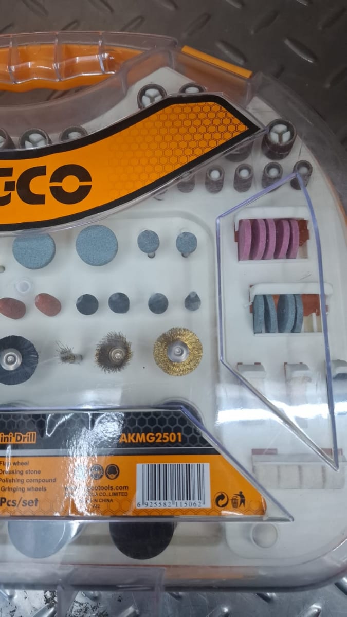 Kit 250 accesorios para mini rectificadora ingco/ AKMG2501-LI4