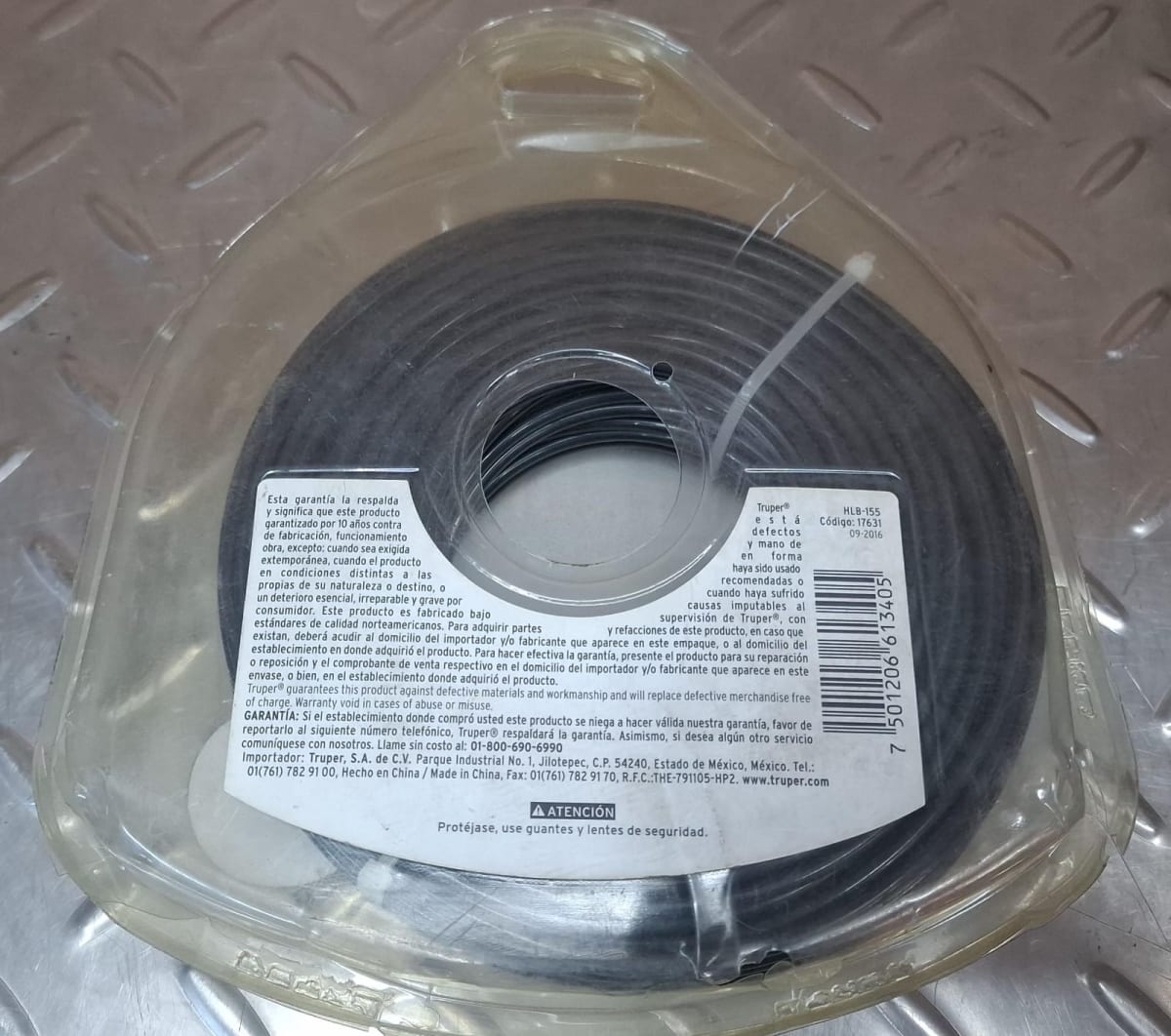 Rollo de hilo para desbrozadora, 3.7 mm x 34 m, truper hlb-155/ 17631-LI2