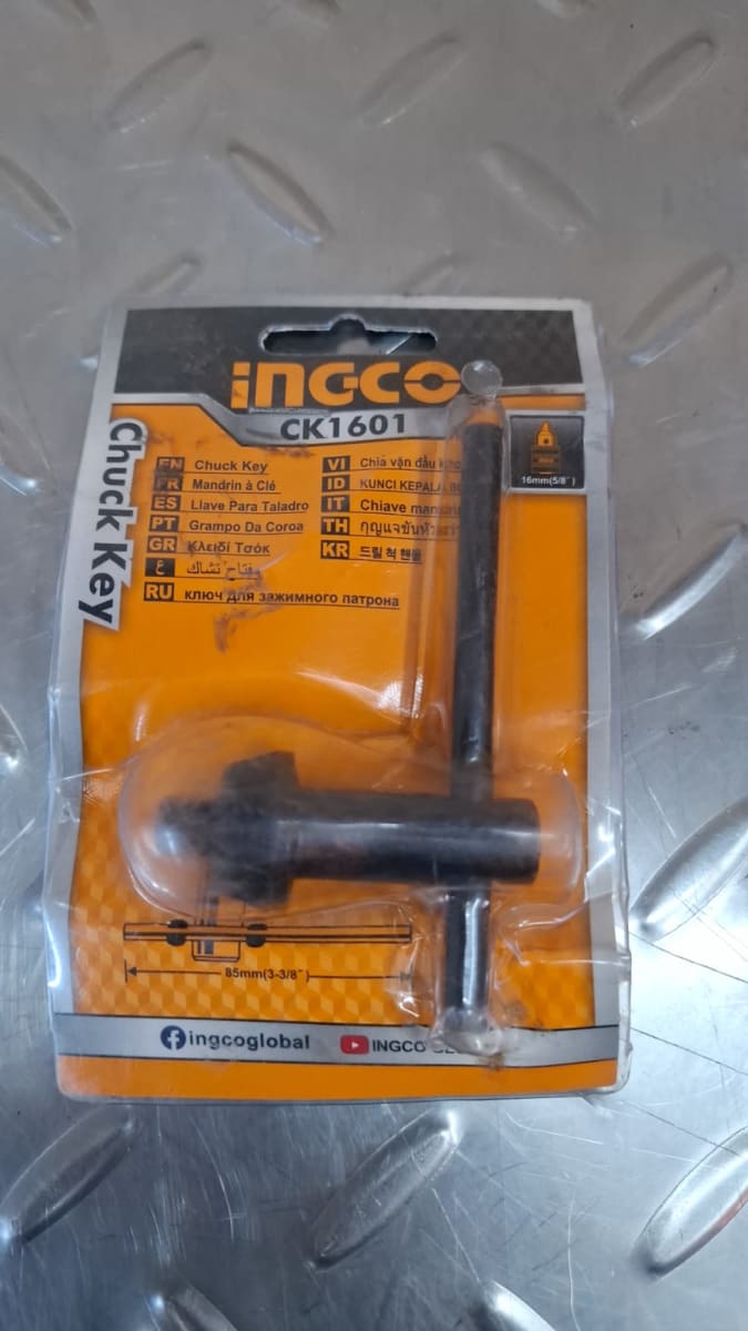 Llave de mandril chuck 16 mm ingco/ CK1601-LI2