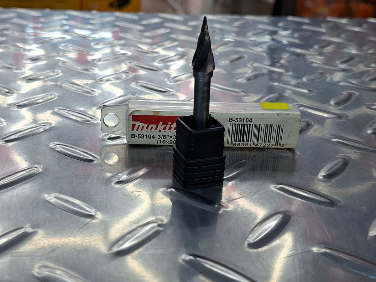 Lima rotativa cónica puntada para aluminio 1/4