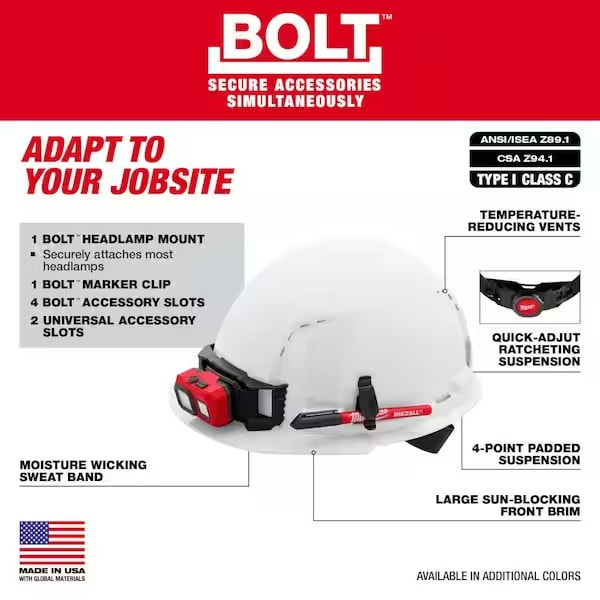 CASCO DE ALA DELANTERA CON SUSPENSION DE TRINQUETE DE 4 PUNTOS 48-73-1200 MILWAUKEE1