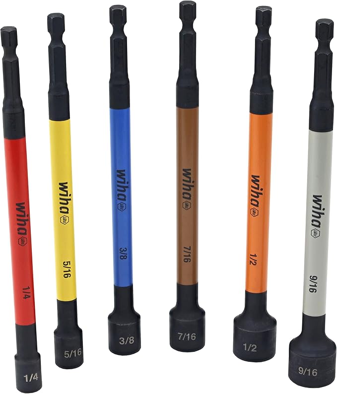 JUEGO DE 6 LLAVES DE TUERCAS MAGNÉTICAS CODIFICADAS POR COLORES / 704862