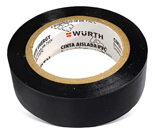 CINTA AISLANTE X 10 UND DE PVC NEGRA 18mm X 10mm WURTH / 09851810011