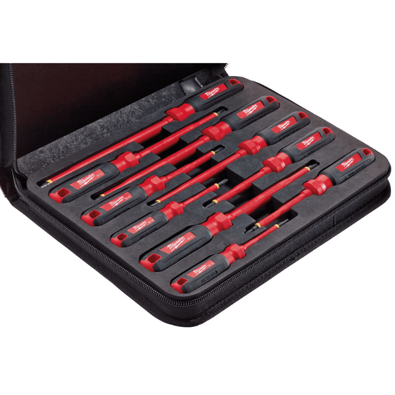 JUEGO DESTORNILLADOR CON AISLAMIENTO 10 PCS 1000V MILWAUKEE / 48-22-22103