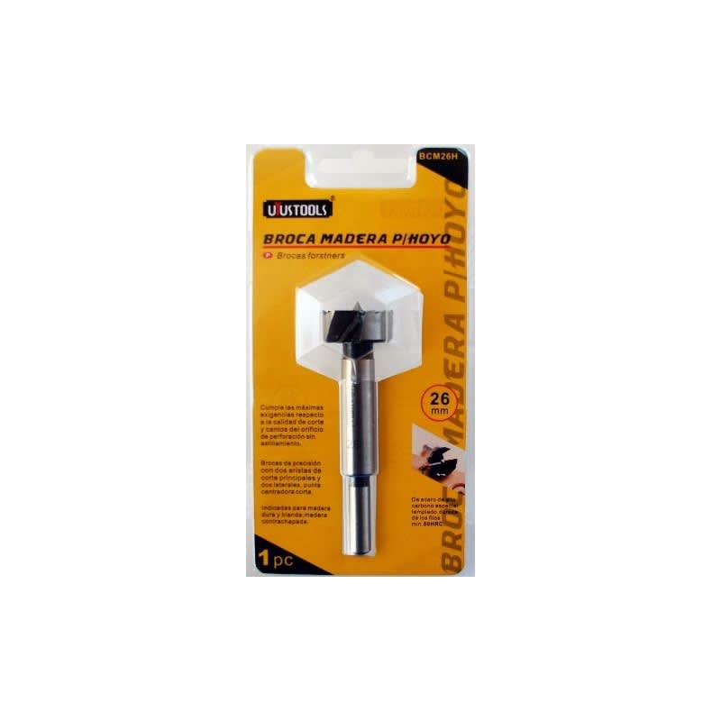 Broca forstner madera p/hoyo 26mm uyustools1