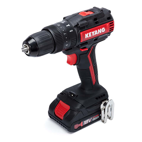 TALADRO ATORNILLADOR PERCUTOR 18V 2AH  1/2 DM18BL KEYANG2