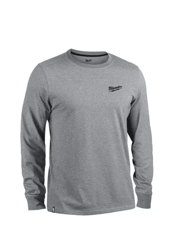 Polo de trabajo hibrida freeflex manga larga gris l milwaukee /604gM1