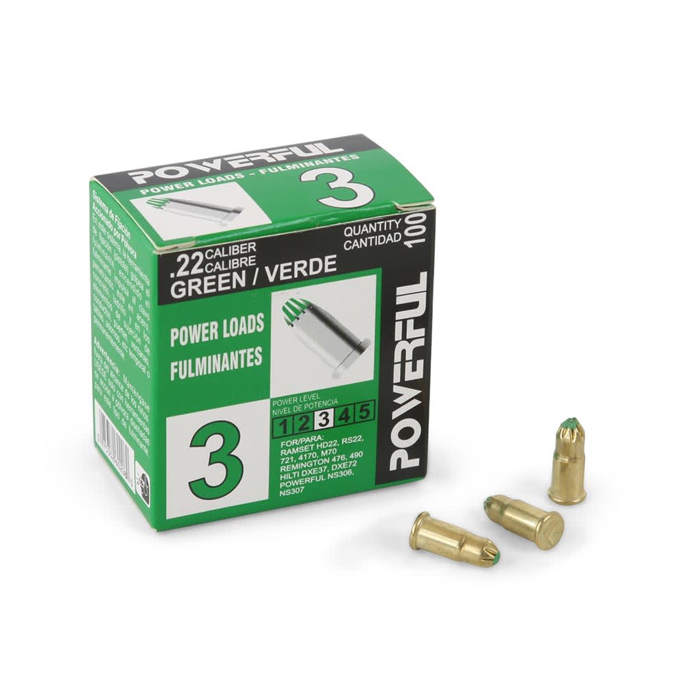 FULMINANTE VERDE X 100 UNID CAL 22 LEVEL 31