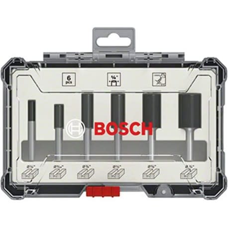 SET DE FRESAS RECTAS 6 PCS 1/4 BOSCH2