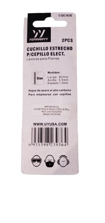 CUCHILLAS PARA CEPILLO ELECTRICO 82MM 2PCS FERRAWYY2