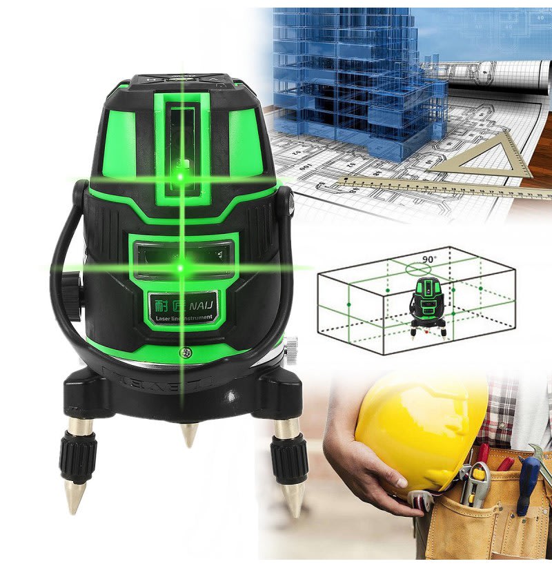 NIVE LASER 5 LINEAS VERDE + TRIPODE 1.20MT R-UMI-05L1