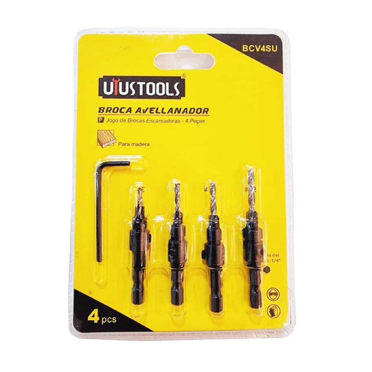 BROCA AVELLANADOR SET 4PCS PARA MADERA UYUSTOOLS2