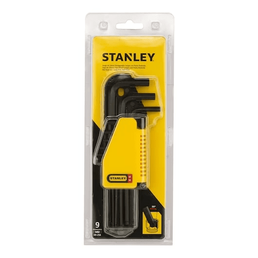 JUEGO DE LLAVES HEXAGONALES LARGAS CON PUNTA REDONDA MILIMETRICO 9 PIEZAS STANLEY / 96-2561