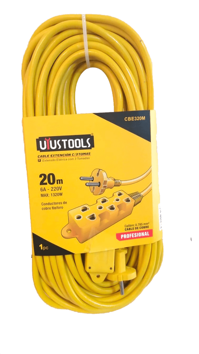 EXTENSIÓN DE 3 TOMAS 20 METROS CBE320M UYUSTOOLS1